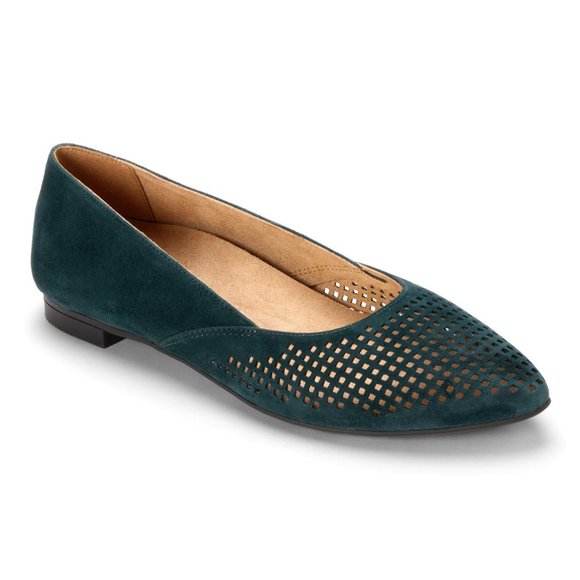 Vionic Shoes - SOLD Vionic Gem Posey Perforated Suede Flats
